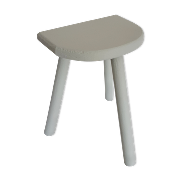 Tabouret de traite tripode en bois patiné
