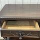 Henry II late 19th century oak serving trolley - top opens into a dresser