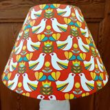 Vintage Alabaster Lamp and Bird Shade