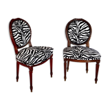 Duo of Louis XVI Medallion chairs