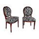 Duo de chaises médaillon Louis XVI