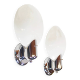 Pair of 1970s Murano glass wall lamps by Kaiser Leuchten