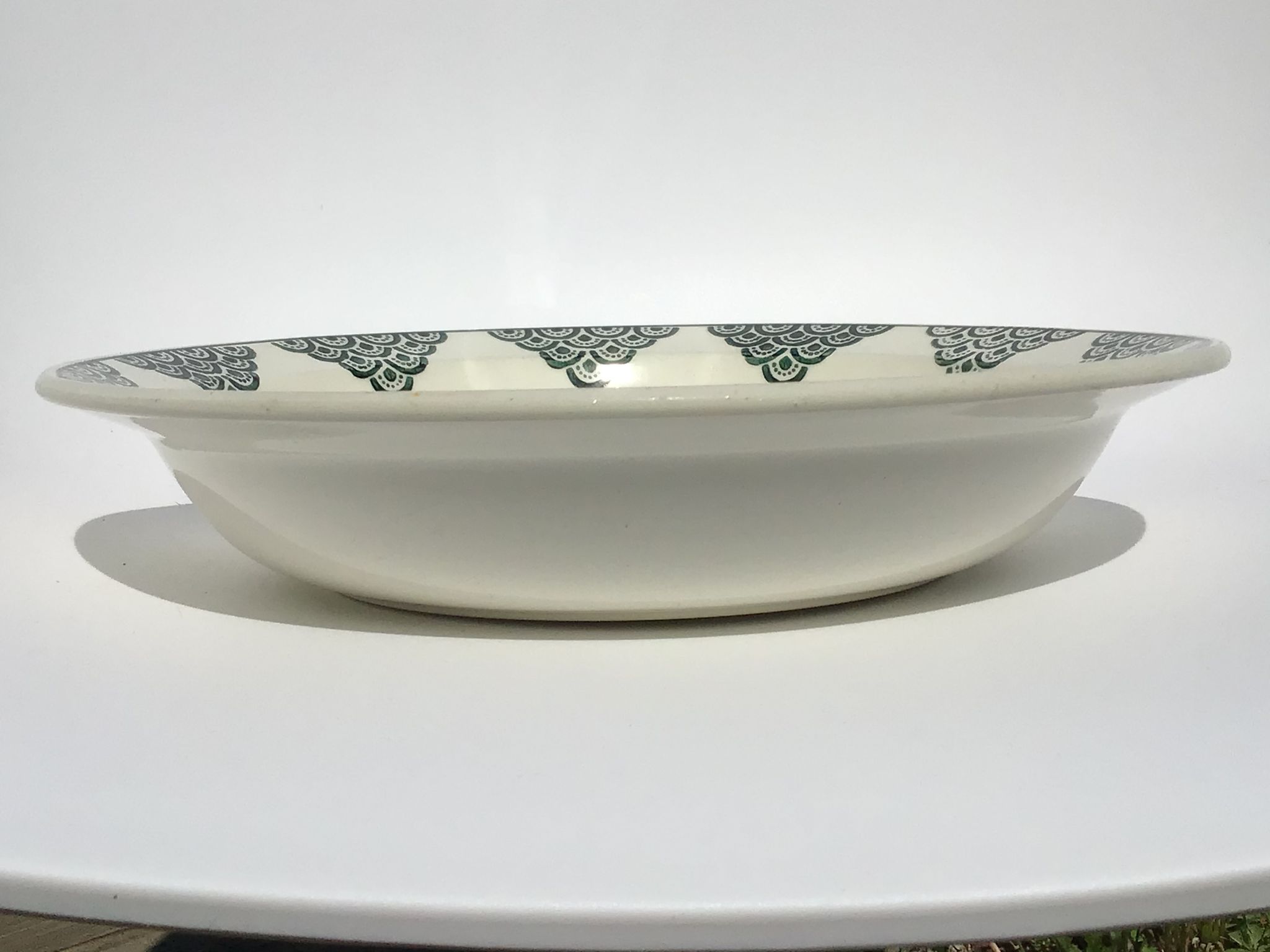 Old St Amand deep plate dark green
