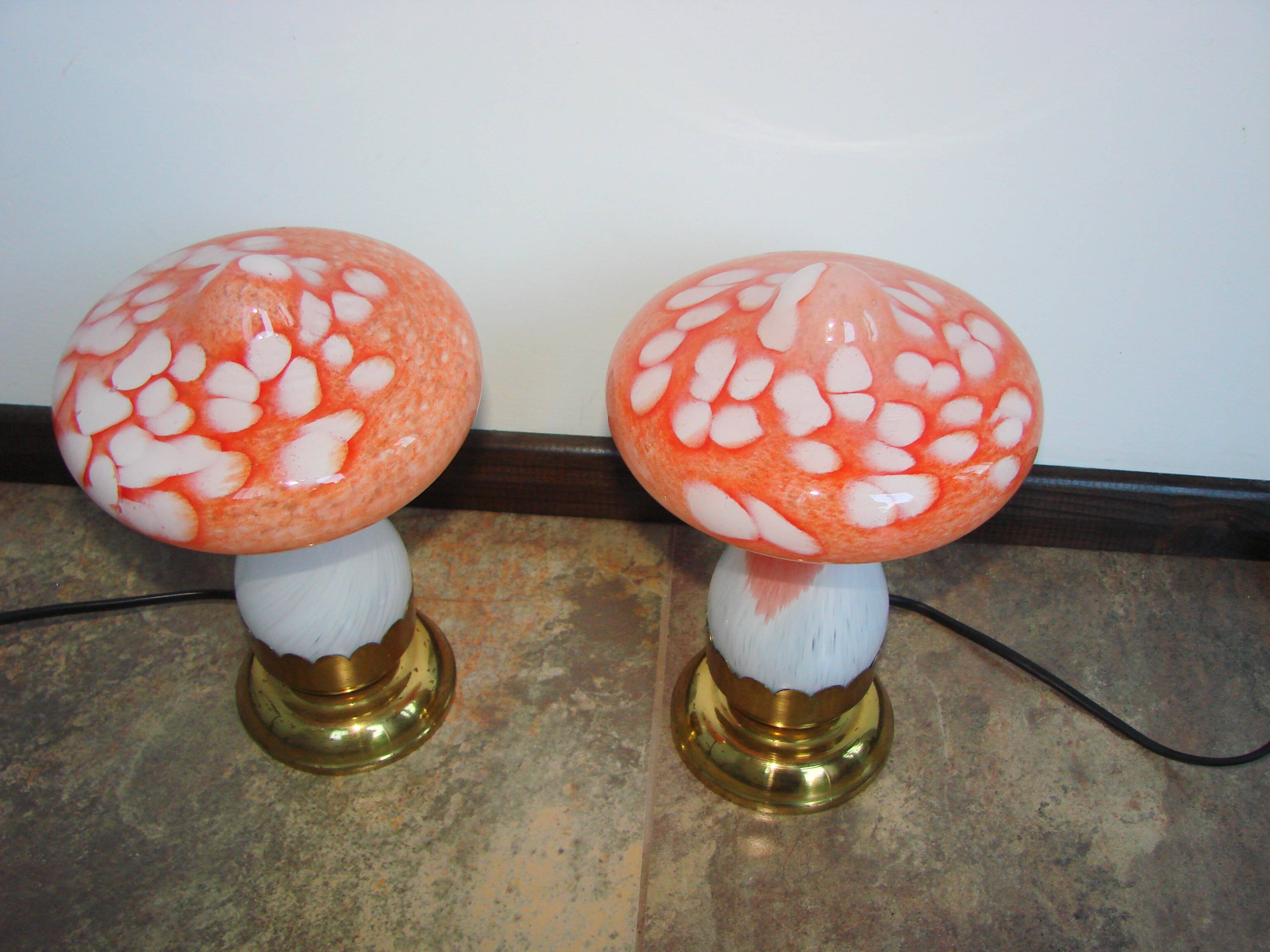 A set of ‘Vintage Mushrooms’ table lamps