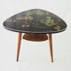 Table basse vintage avec un motif japonais sur la table, 1950