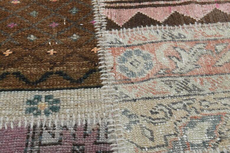 Turkish tribal patchwork rug 301x402