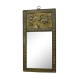 Small wall mirror, repulsed metal frame 16x30cm