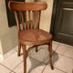 Old bistro chair with caned seat