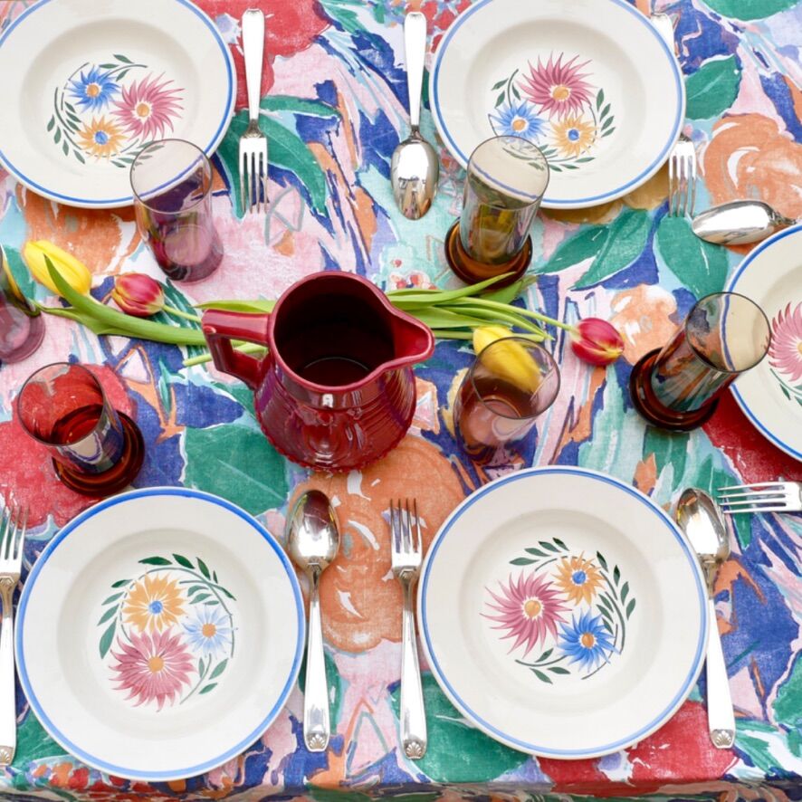 Burgundy/red ceramic pitcher