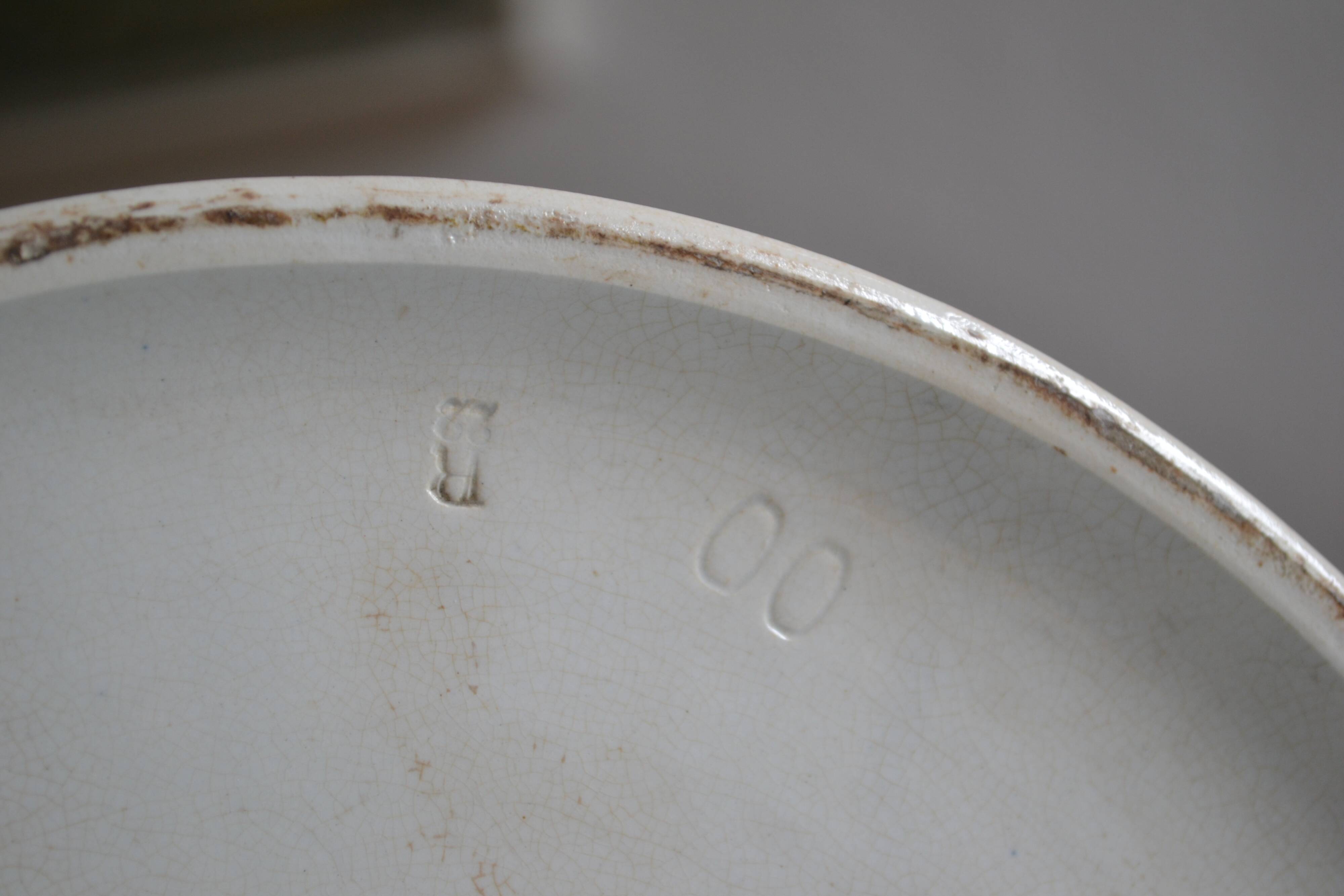 Very large old earthenware pot from Sarreguemines