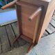High cabinet with 2 doors in teak and vintage veneer from the 60s