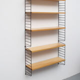 1960s wall unit in ash with 5 shelves, Nisse Strinning