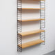 1960s wall unit in ash with 5 shelves, Nisse Strinning