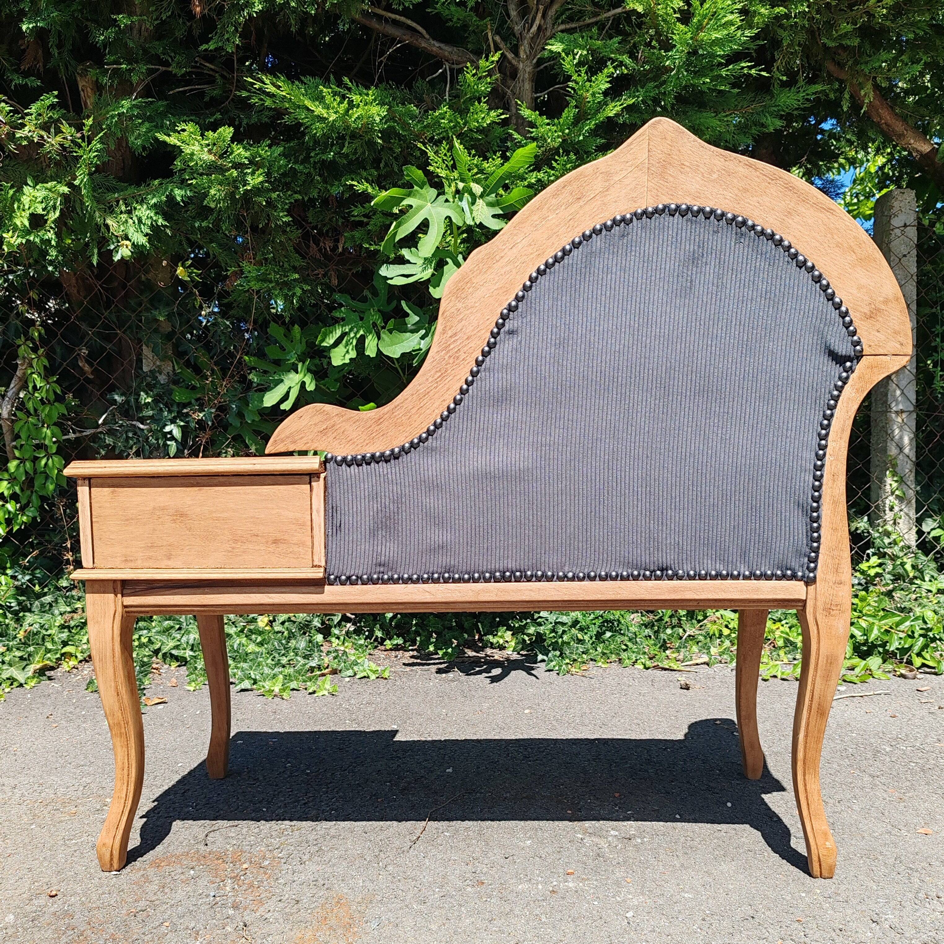 Antique telephone bench chair