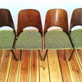 Ensemble de quatre chaises O. Haerdtl, Ton, Holesov, Tchécoslovaquie, les années 60