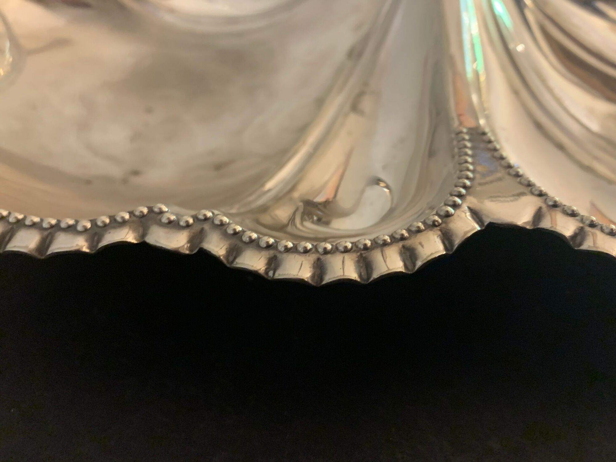 Walker Silver Metal Aperitif Dish - Sheffield Hall England Art Deco 1920