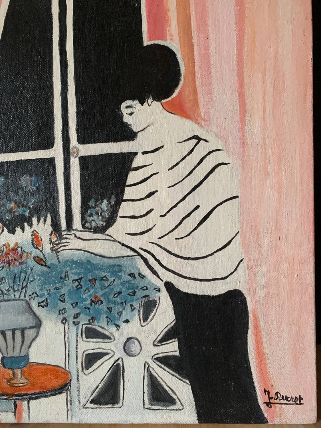 Oil painting on panel