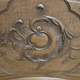 Antique carved wooden headboard, Louis XV style – early 20th century
