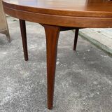 Round teak dining table