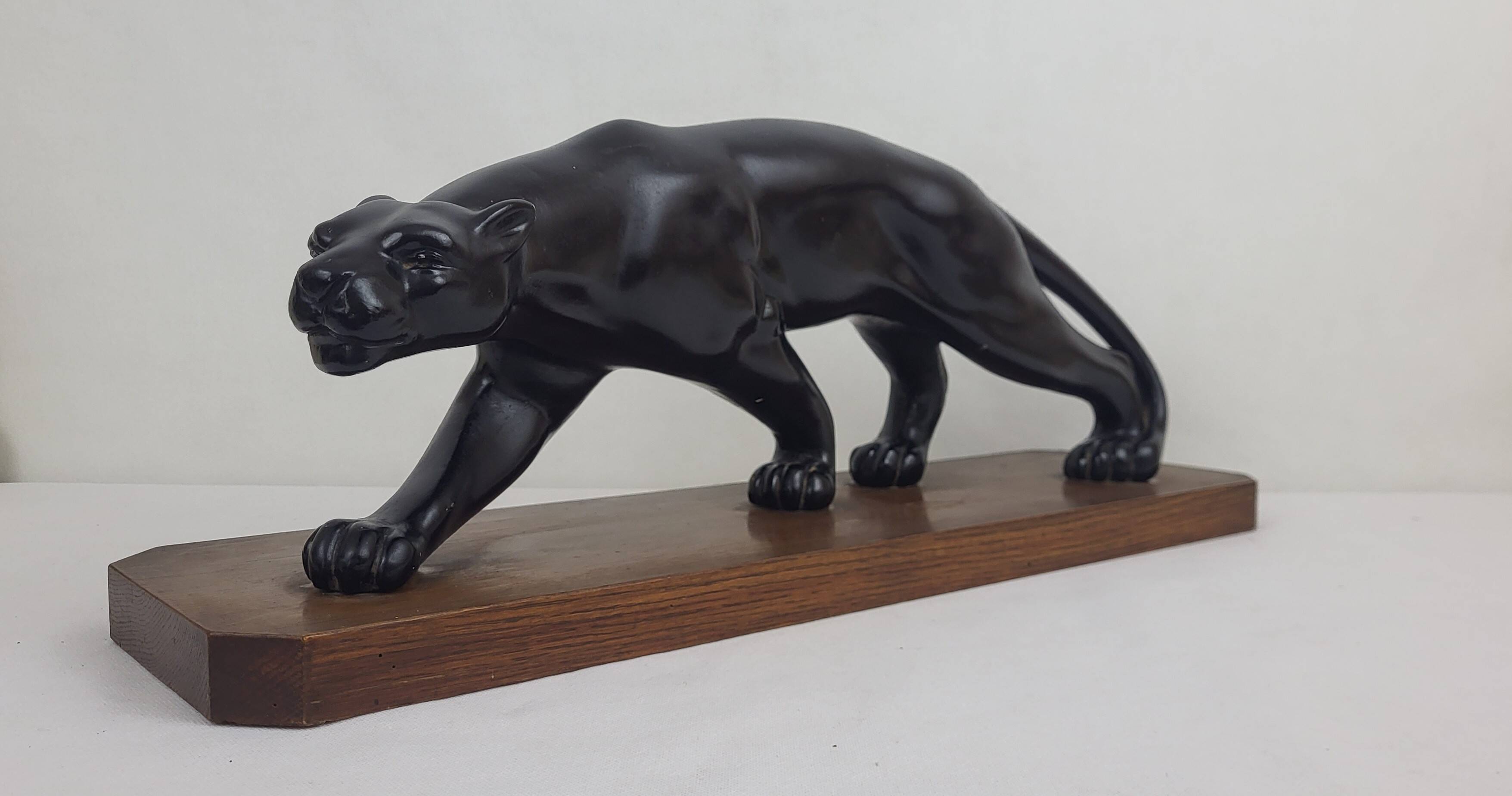 Sculpture Panther after S. Melani, 1930s