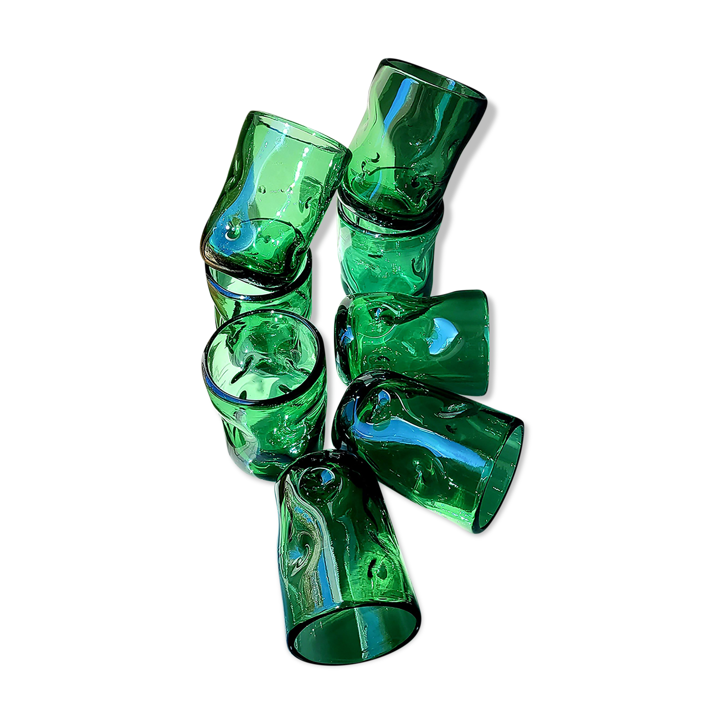 Vintage blown glass cups from the 50/60s