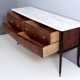 Black Walnut Dresser Produced by Dassi with Carrara Marble Top, Italy
