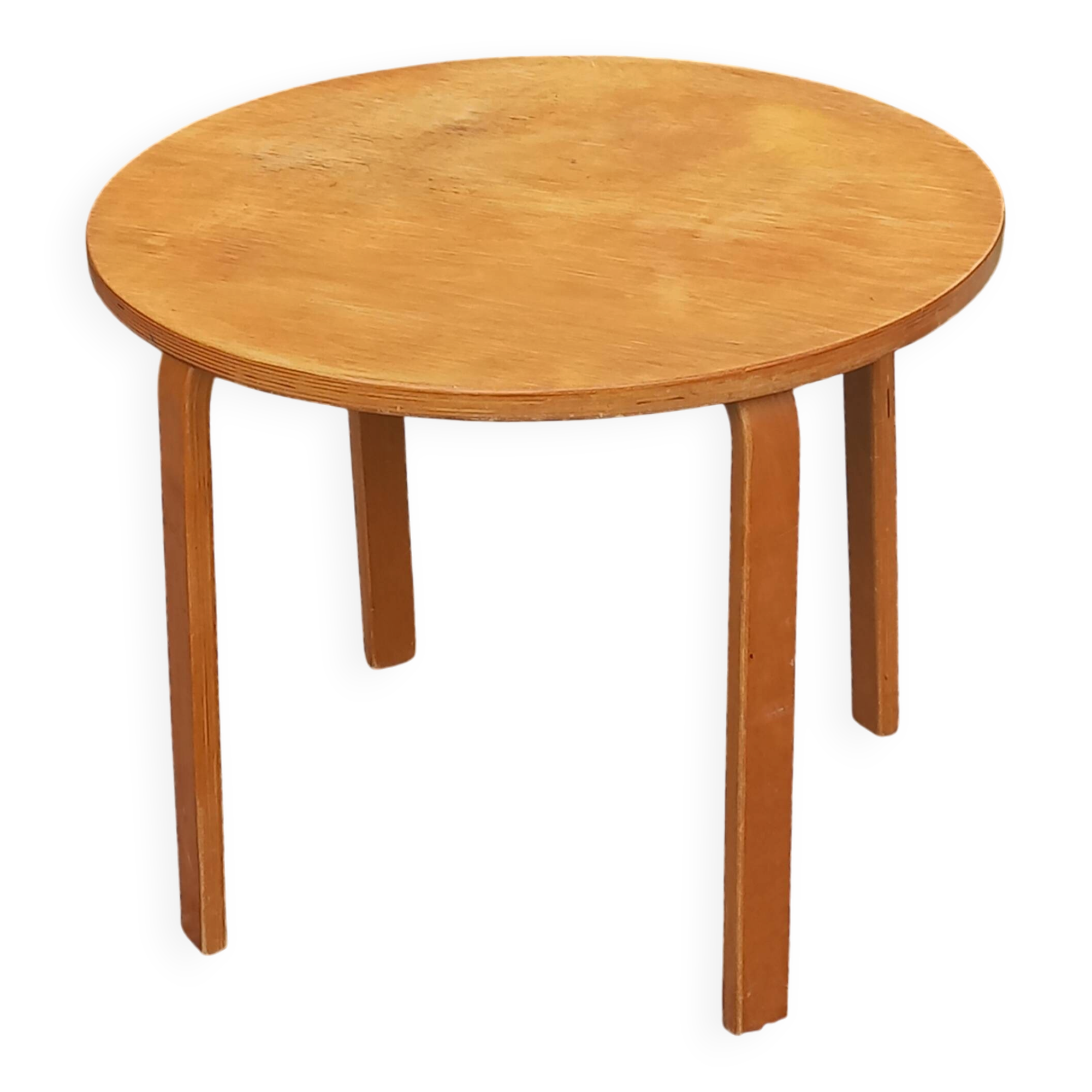 1970s Scandinavian-style coffee table in birch veneer.