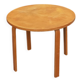 Table basse de style scandinave  en placage de bouleau des années 70