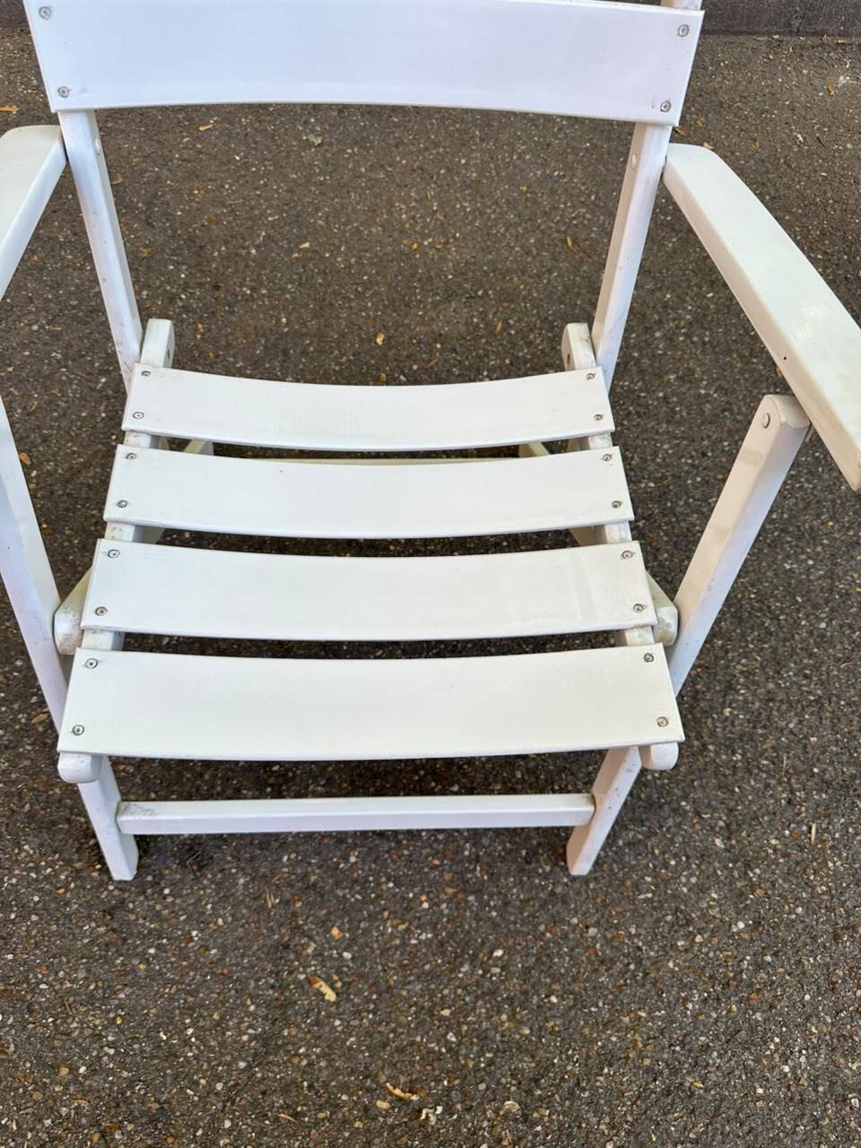 White folding garden armchair — Bistro style armchair