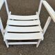White folding garden armchair — Bistro style armchair