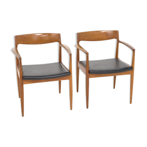 Set de 2 fauteuils de - cuir