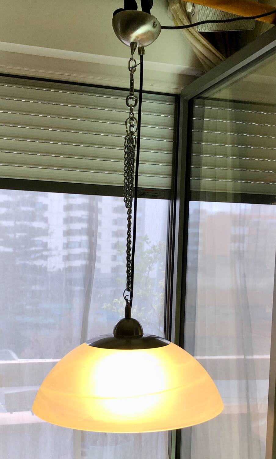 Molded glass pendant light