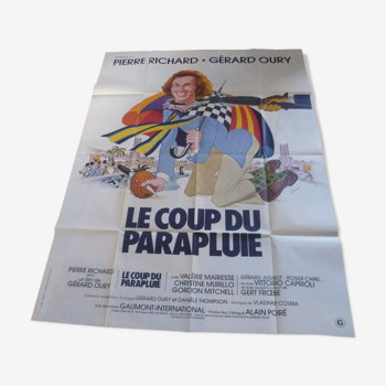 Affiche de cinema ancienne "le coup du parapluie " pierre richard