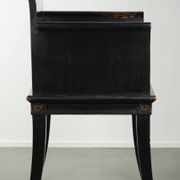 Black wooden chair / side chair from the 20th century in Asian style