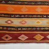6x11 Turkish Vintage Kilim Rug, 186x342Cm