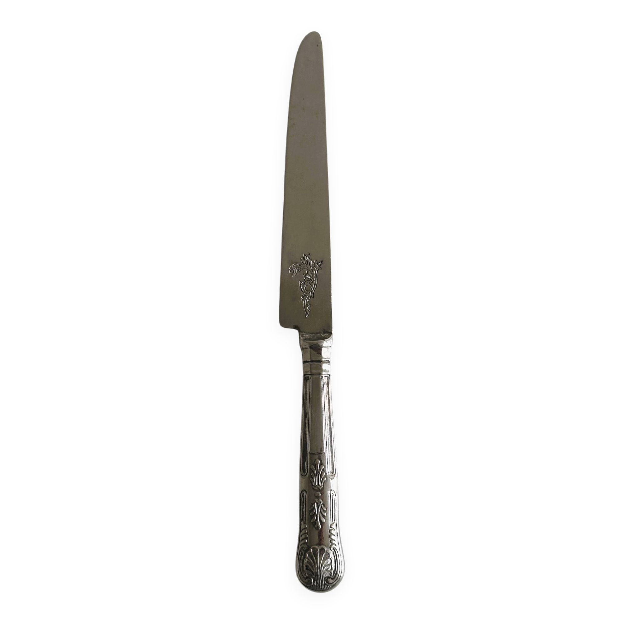 Silver metal knife