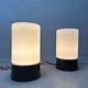 2x lampe de plafond vintage – bakélite et opaline