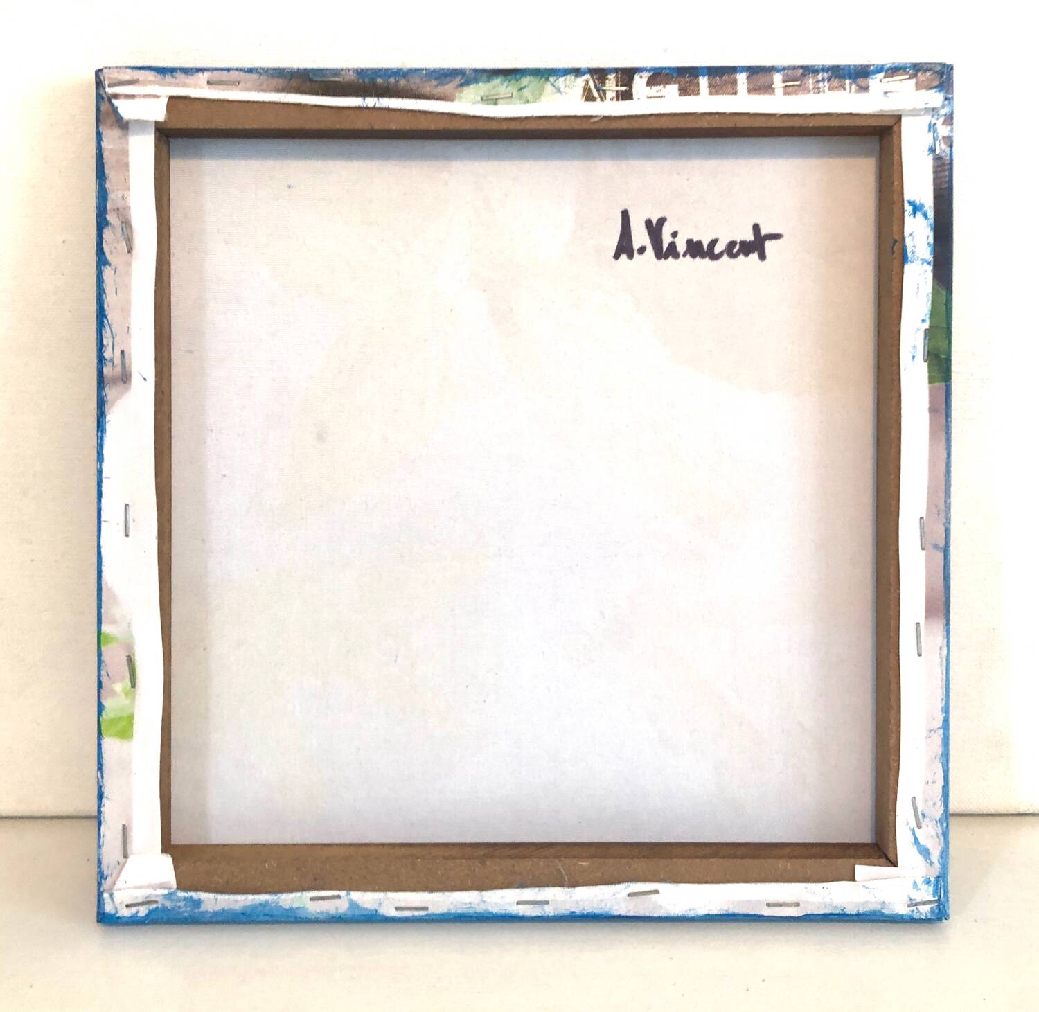 Abstract blue black painting