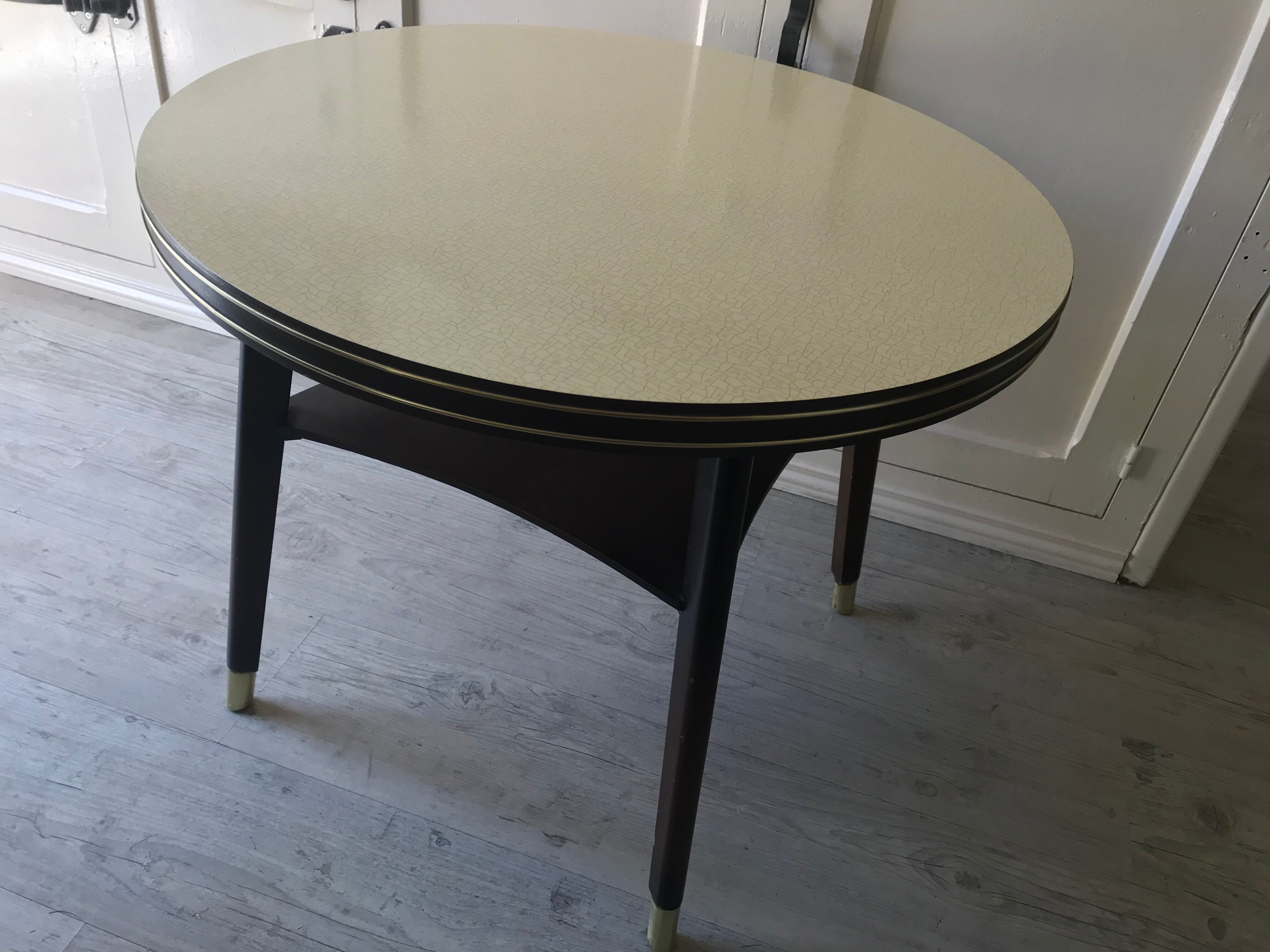 Vintage two-plated round coffee table