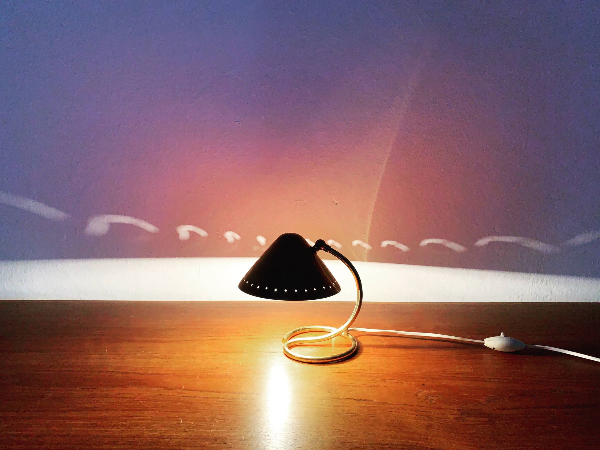 Lampe murale ou de table en laiton suédois