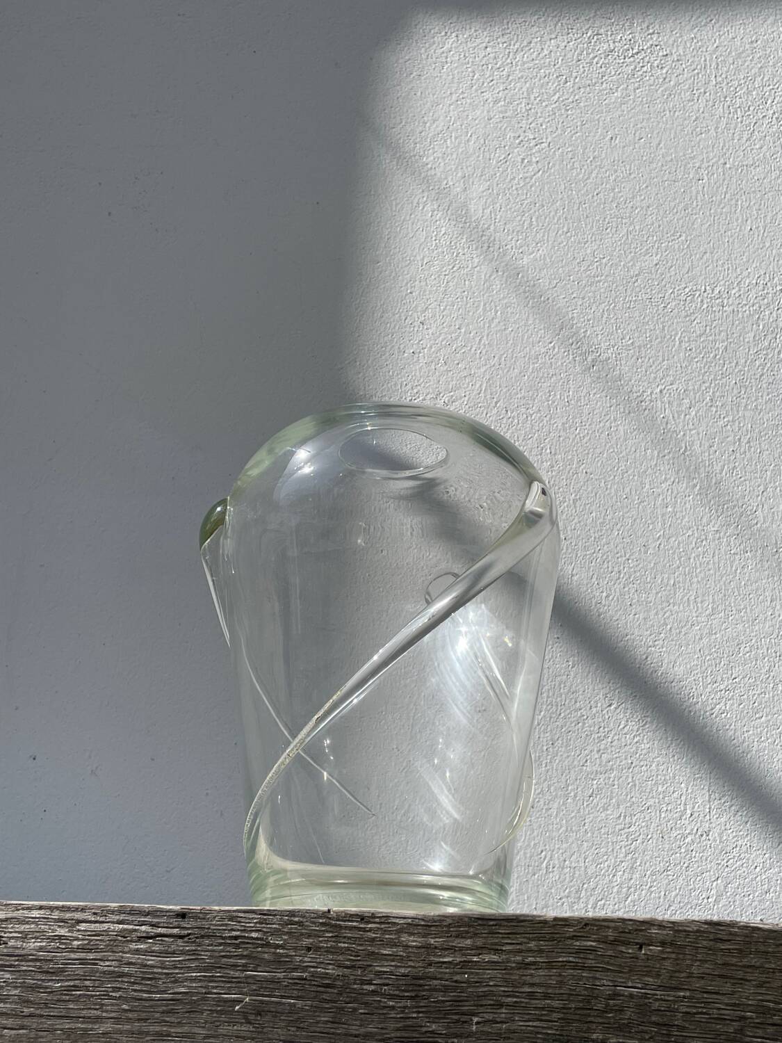 Murano transparent glass vase