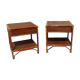 Pair of cane bedside tables