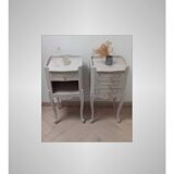 Pair of antique bedside tables