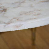 60s marble marble round coffee table