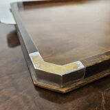 1930s art decò tray by fada in wood and metal