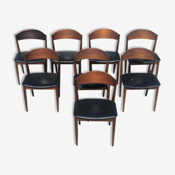 Ensemble de 8 chaises en teck Jysk pour Mobelfabrik Danemerk 1960