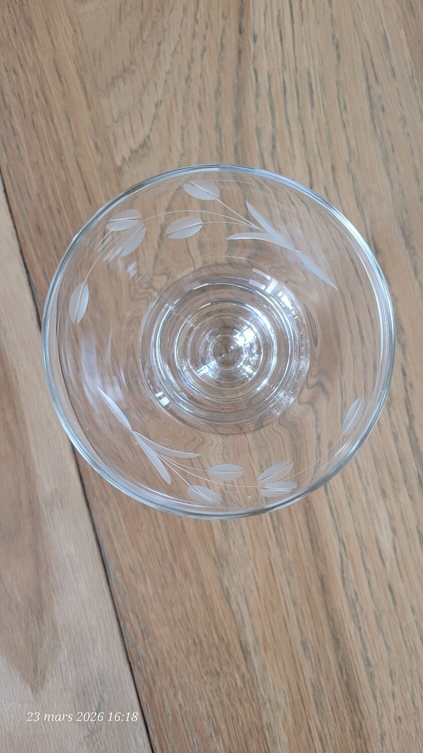 10 vintage cut glass water glasses
