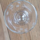 10 vintage cut glass water glasses