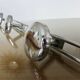 Chrome metal wall coat rack with 4 hooks, 57cm, 1970, vintage