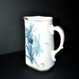 Antique Art Nouveau iris flower earthenware pitcher by Villeroy & Boch Wallerfangen